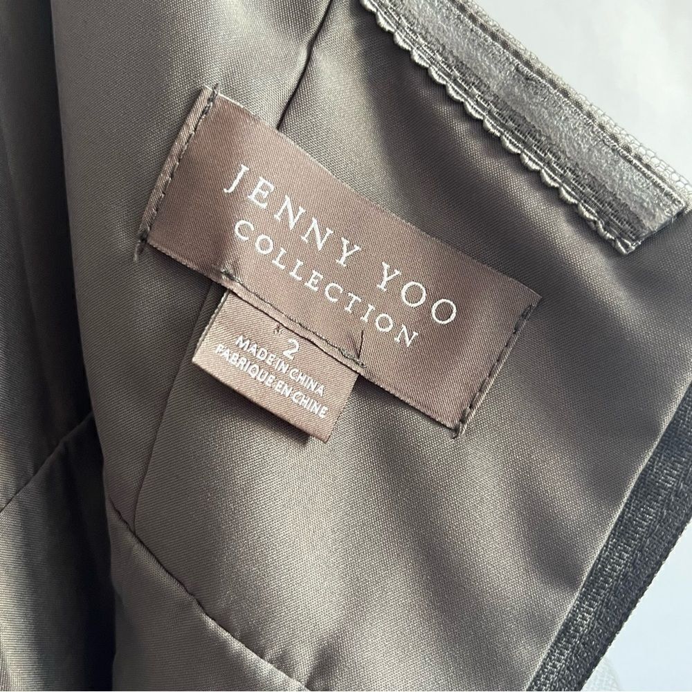 Jenny Yoo Collection Grey Strapless Dress - Picture 10 of 10